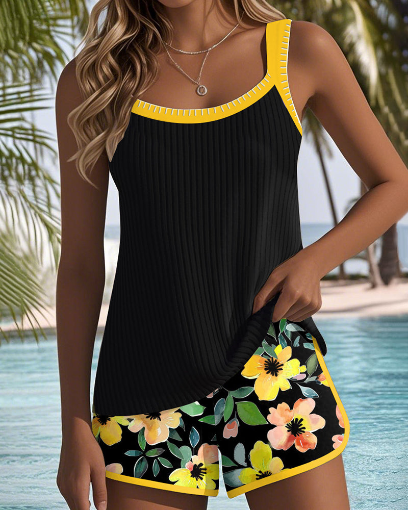 Luna | Stylish Floral Tankini Set