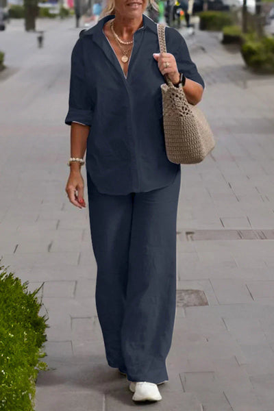 Mila | Effortless Shirt and Trousers Set