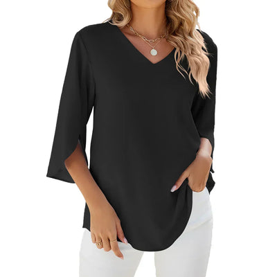 Luna | Chic V-Neck Blouse